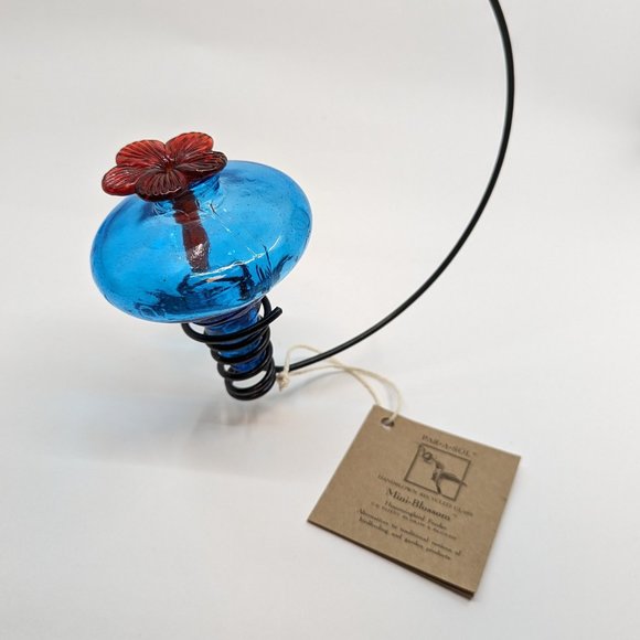 Hummingbird feeder hand blown glass - Picture 6 of 13